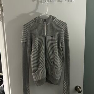 lululemon athletica Gray Striped Women's Sweater